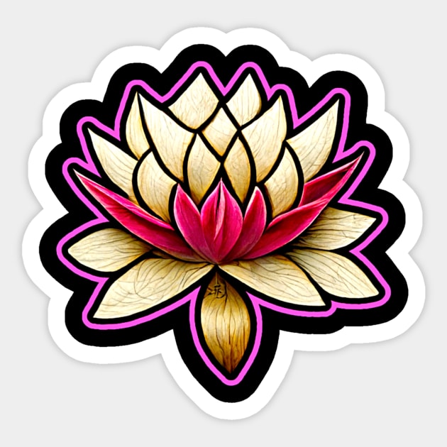 Namaste Lotus Flower Sticker by Edongski303 Teepublic Merch